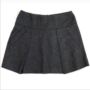 Vince - Gray Wool Blend Flare Skirt with Pockets